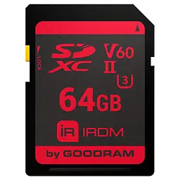 Карта пам'яті GoodRam Memory card Secure Digital 64Gb IRDM SDXC V60 UHS-II U3 Retail (IR-S6B0-0640R11)