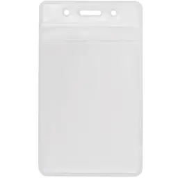 Бейдж Optima вертикальний замок zip lock, PVC 62х91 мм (O45610)