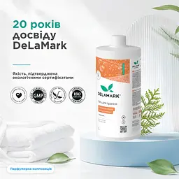 Гель для прання DeLaMark універсальний, з ароматом імбиру, мускусу та кедра 1 л (4820152333988) - мініатюра 6