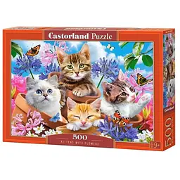 Пазл Castorland puzzle Кошенята у квітах, 500 ел. ( B-53513)