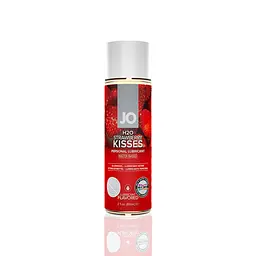 Змазка на водній основі JO H2O — Strawberry Kiss (60 мл) без цукру, рослинний гліцерин - мініатюра 1