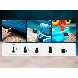 Портативний повітряний насос Flextail Evo Pump 3, 1000 л/хв, чорний - мініатюра 7