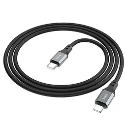 Дата кабель Hoco X86 Spear Type-C to Lightning 20W (1m) Black - мініатюра 3