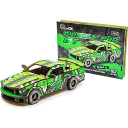 Механічний 3D Пазл PuzzleOk автомобиль Muscle car GT 162 детал зелений (2017318395) - мініатюра 4