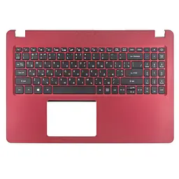 Корпус верхня кришка для Acer Aspire A515-52G, Червоний, (6B.H5AN2.009, топкейс+клавіатура з підсвічуванням, C Cover, Оригінал)