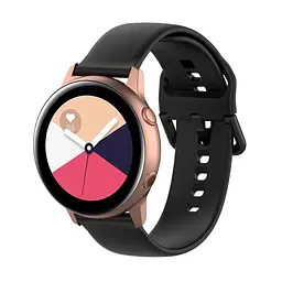 Ремінець для смарт-годинника силіконовий BeWatch Samsung S 20 мм Чорний (1012301S)
