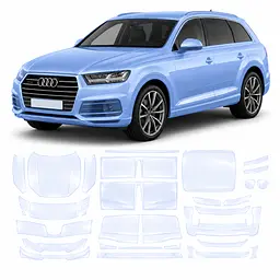 Антигравійна захисна бронеплівка за лекалами для Audi Q7 4M 2015-2019 - повний кузов