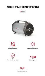 Колонка бездротова Beecaro RX28 18 Ватів RGB підсвітка ФМ-радіо - мініатюра 6