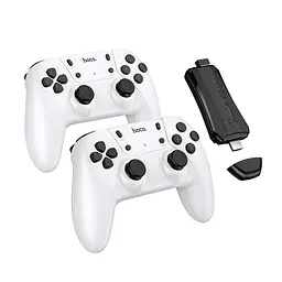 Ігрова приставка + 2 джойстики HOCO GA31 Collection game box+two wireless gamepads set White (6942007672122) - мініатюра 3