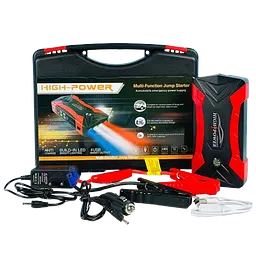 Пускозарядний пристрій бустер Jump Starter QY33 99800mAh 4 USB Чорно-червоний - мініатюра 2