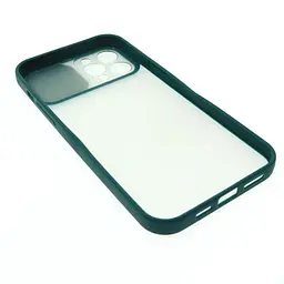 Чохол UFT для iPhone 12 Pro силіконовий зі шторкою, що захищає камеру Green - мініатюра 3