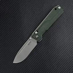 Ніж складаний туристичний SRM Rubik 7228B-MG (8.7 см) 14C28N / Micarta зелений - мініатюра 6