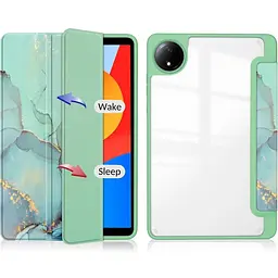 Чохол-книжка BeCover Soft Edge TPU з кріпленням для стілусу для Xiaomi Redmi Pad SE 8.7" Green Marble (712574) - мініатюра 2