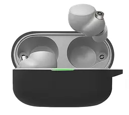 Чохол-накладка DK Silicone Candy Friendly з карабіном для Sony WF-1000XM4 (black) - мініатюра 2