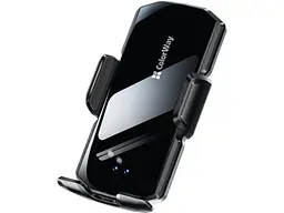 Автомобільний тримач для смартфона ColorWay FlameGrip Wireless Charger 15W Black (CW-CHAW070Q-BK)