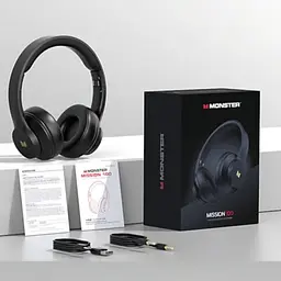 Навушники накладні бездротові Bluetooth Monster MH22202 Mission 100 Чорні (52956) - мініатюра 8