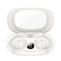 Бездротові TWS навушники Hoco EA1, відкриті, BT5.3, 90mAh, 500mAh, 10h, milky white - мініатюра 2