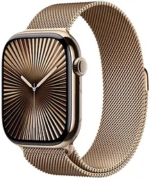 Смарт-годинник Apple Watch Series 10 GPS + Cellular 46mm Gold Titanium Case w. Gold Milanese Loop - M/L (MX003)