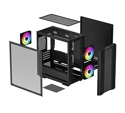 Корпус Deepcool CC360 ARGB без БЖ (R-CC360-BKAPM3-G-1) Без БП - мініатюра 10