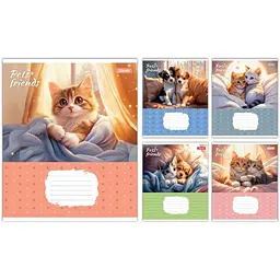Зошит учнівський "Pets Frinds" 1B 768068 12 аркушів 1 шт. в асортименті