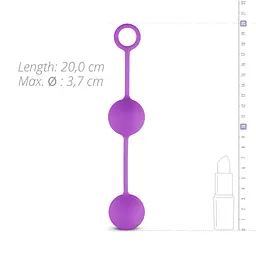 Вагінальні кульки Easy Toys Pleasure Balls, 16 см, фіолетовий - мініатюра 5