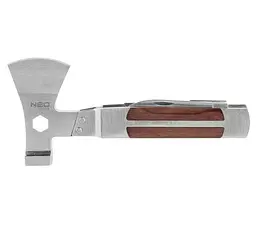 Neo Tools Мультитул, 11в1, молоток, сокира, гайковий ключ, рулетка, викрутка SL і PH, скребок, пила, напилок, ніж, консервний ніж, чохол - мініатюра 6