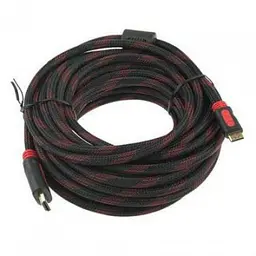 Кабель HDMI HDMI затверджений в обмотку 5м шнур чорний - мініатюра 2