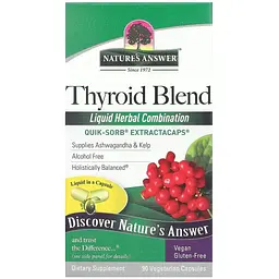 Суміш для щитовидної залози Nature's Answer Thyroid Blend 90 вегетаріанських капсул - мініатюра 2
