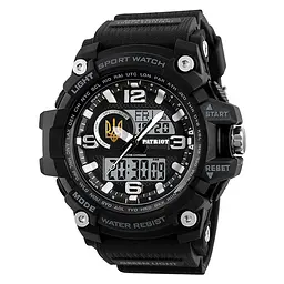 Наручний годинник чоловічий 012BKUAGD Тризуб золото Чорні + Коробка Patriot acs0030999 - мініатюра 2