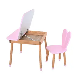 Дитячий стіл 04-025R-DESK, зі стільчиком, рожевий - мініатюра 2