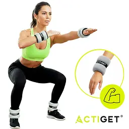 Обважнювачі-манжети для ніг та рук Actiget 2 x 1 кг ACT0128 Grey/Black - мініатюра 6