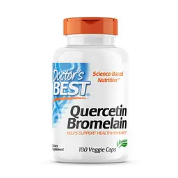 Натуральна добавка Doctor's Best Quercetin Bromelain, 180 вегакапсул
