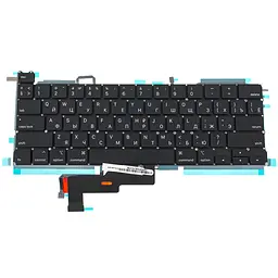 Клавіатура для ноутбука APPLE (MacBook Pro: A2289 (2020-2021)) rus, black, підсвічування клавіш, SMALL Enter (оригінал) - мініатюра 2