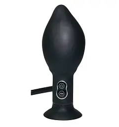 Надувна анальна пробка з вібрацією Orion True Vibrating Anal Plug, 17х2.6 см - мініатюра 4