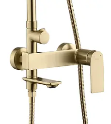 Душова система з виливом Rea Storm brushed gold REA-P9536 - мініатюра 2