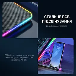 Охолоджувальна підставка для ноутбука GamePro Black (CP670) - мініатюра 8