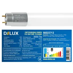 Лампочка Delux FLE-004 24 Вт 1,5 м T8 6500K 230В G13 скло (90022713) - мініатюра 3