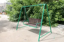 Гойдалки садові, лавка на ланцюгах - мініатюра 2