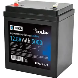 Акумулятор Merlion LFP12.8-6EB 12V (12.8V/6Ah/76.8Wh) (LFP12.8-6EB)