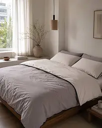 Комплект постільної білизни євро 200х220 см GREY NATURAL варена бавовна TC303376314
