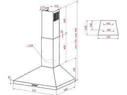Витяжка Perfelli K 6610 BL 1000 LED - мініатюра 11