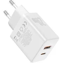 Мережевий зарядний пристрій Baseus Cube Fast Charger USB+Type-C 20W P10111403213-00 White - мініатюра 3