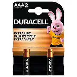 Батарейка Duracell AAA лужні 2 шт. в упаковці (5000394058170 / 81484984)