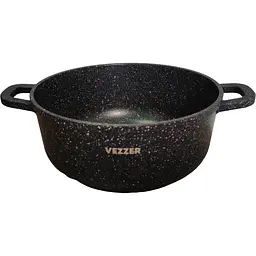 Каструля Vezzer з кришкою та силіконовими накладками на ручки 20 см 2.5 л чорна (VZ8004) - мініатюра 2