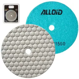 Круг алмазний Alloid Building Tools Hexagon шліфувальний на липучці 100 мм зерно 1500 (DD-63392) - мініатюра 4