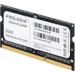 Модуль пам'яті для ноутбука SoDIMM DDR3 8GB 1600 MHz Prologix (PRO8GB1600D3S) - миниатюра 3
