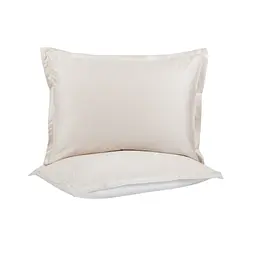 Наволочки з вушками сатин premium 300ТС Lotus Home - Florida бежевий 50x70+2,5 (2 од)