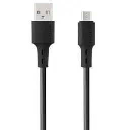 Кабель FLEX USB - Micro USB 2.4A 1m (GF-AM13BK) Чорний - мініатюра 2