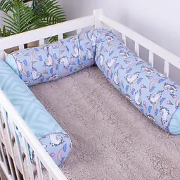 Захисні валики-бортики MirSon Kids Time 18-0006 Rainbow Unicorn, сині, 2 шт. - мініатюра 2