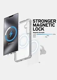 Оригінальний протиударний чохол для Samsung Galaxy S24 (S921) Itskins Ultra Hybrid MagSafe Прозорий - мініатюра 10